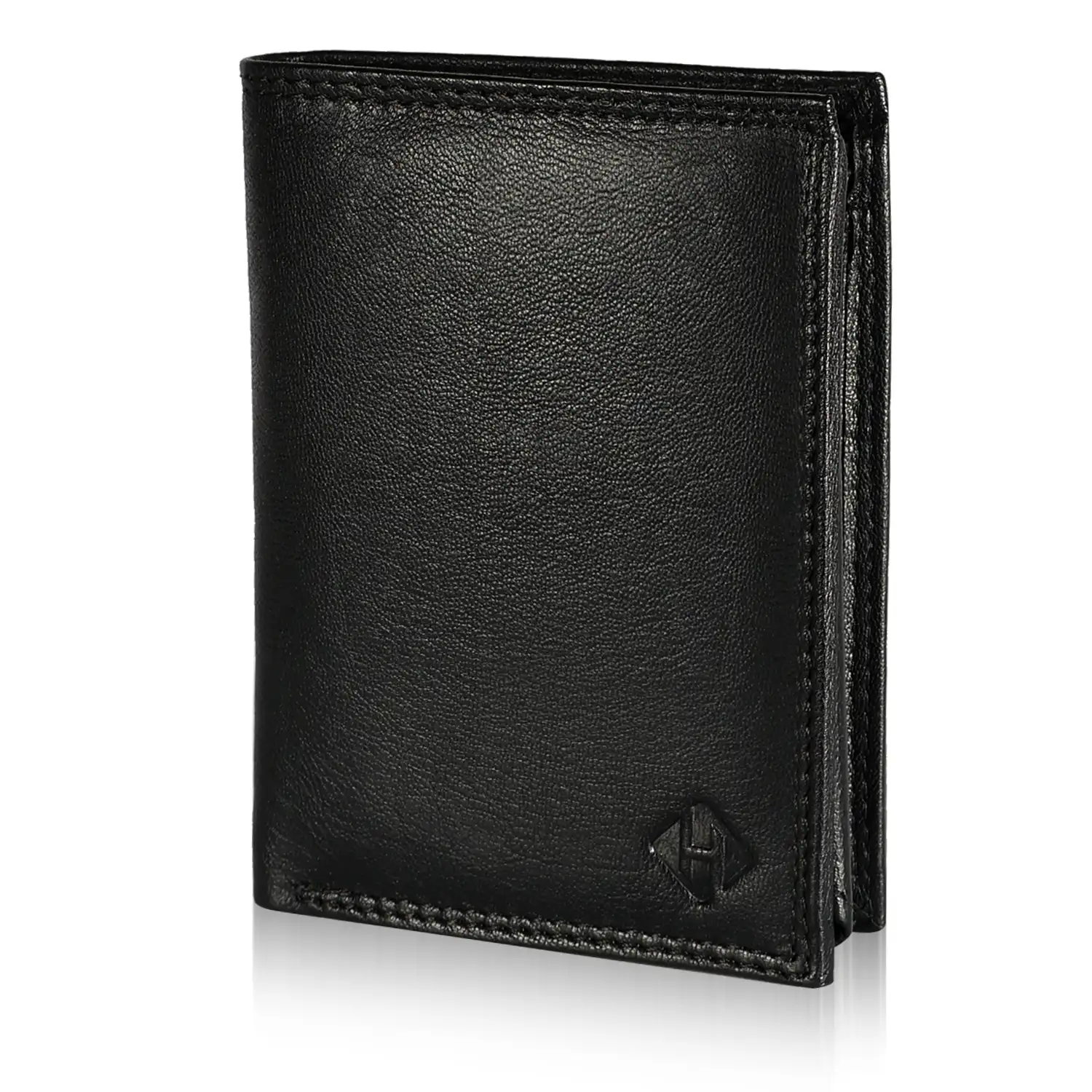 Wholesale Black Leather Wallet with Dual ID Windows | SKF-W-1341BK - Image 2