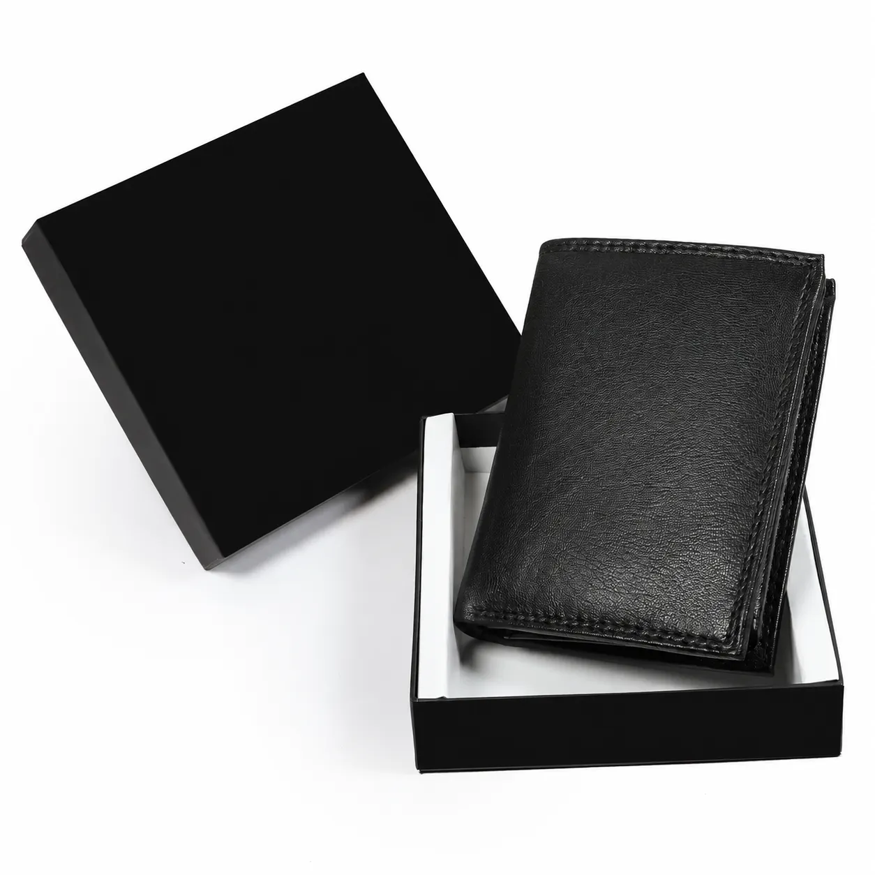 Wholesale Black Leather Wallet with Dual ID Windows | SKF-W-1341BK - Image 4